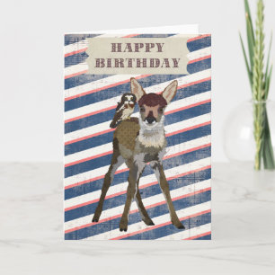 FAWN & OWL Geburtskarte Karte