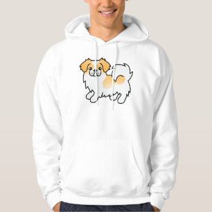 Fawn Parti-Color Tibetan Spaniel Niedlicher Cartoo Hoodie