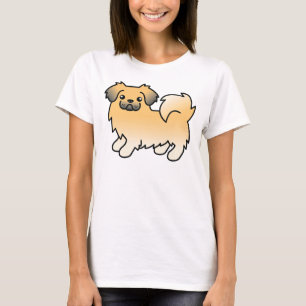 Fawn Sable Tibetan Spaniel Niedlich Cartoon Dog T-Shirt