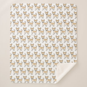 Fawn Smooth Coat Chihuahua Cartoon Dog Muster Sherpadecke