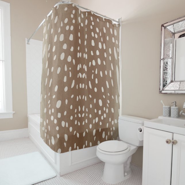 Fawn Spots Baby Deer Animal Print Muster Duschvorhang (Beispiel)