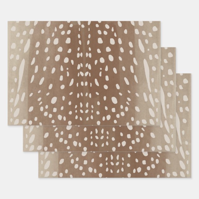 Fawn Spots Baby Deer Animal Print Muster Geschenkpapier Set (Set)