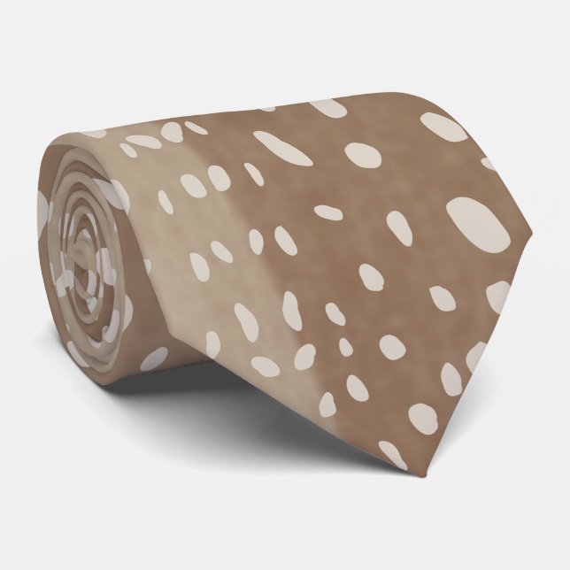 Fawn Spots Baby Deer Animal Print Muster Krawatte (Gerollt)