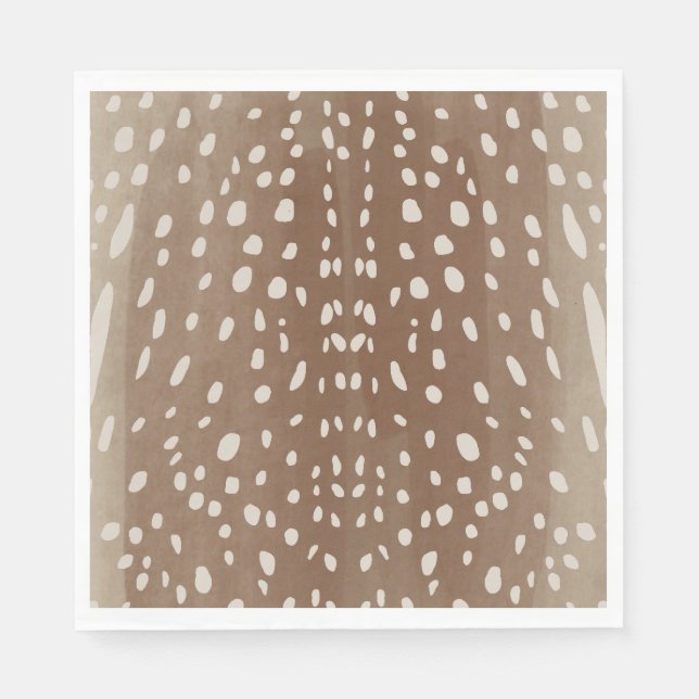 Fawn Spots Baby Deer Animal Print Muster Serviette (Vorderseite)