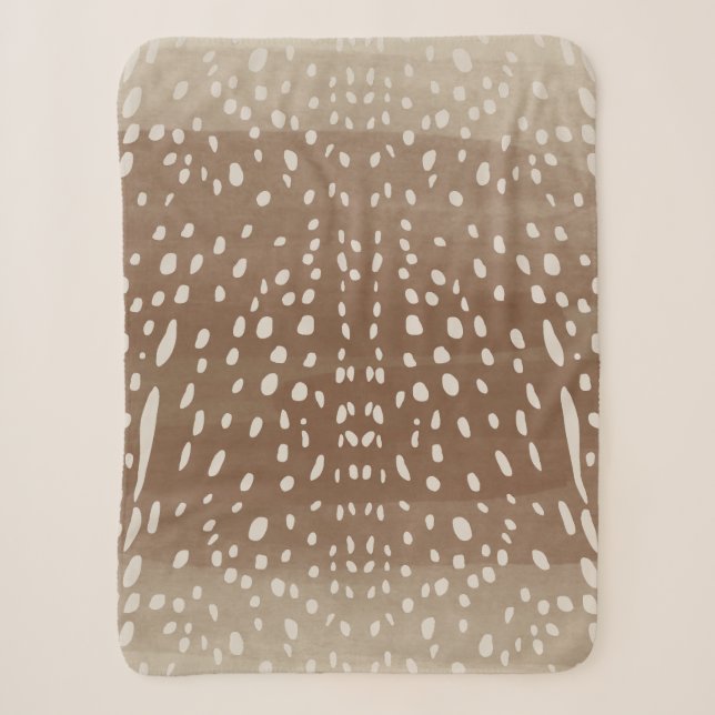 Fawn Spots Baby Deer Animal Print Muster Sherpadecke (Vorderseite)