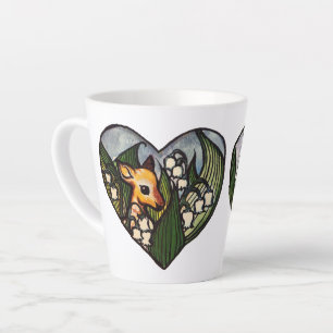 Fawn Spring Deer Lily of the Valley Blume Milchtasse