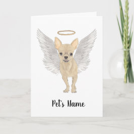 Fawn Tan Cream Chihuahua Beileid Memorial Karte
