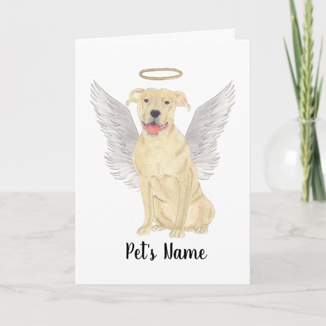 Fawn Tan Pitbull Staffy Beileid Memorial Karte (Vorderseite)
