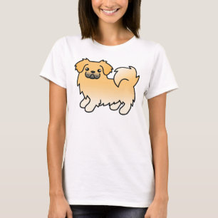 Fawn Tibetan Spaniel Niedlich Cartoon Dog T-Shirt