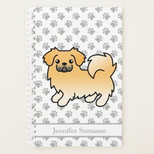 Fawn Tibetan Spanisch Niedlich Cartoon Dog & Text Planer