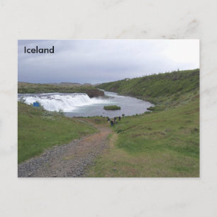 Faxi Waterfall (Vatnsleysufoss), Island Postkarte