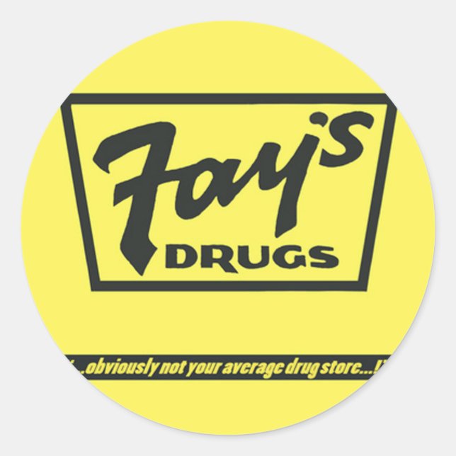 Fay-Drogen | Die unsterbliche Gelbe Tasche Runder Aufkleber (Vorderseite)