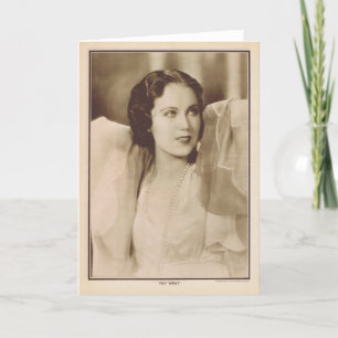 Fay Wray 1930 altes Porträt Karte