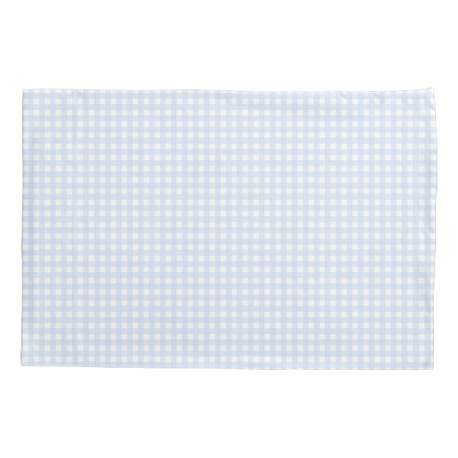 Faye Bright Blue Gingham Kissenbezug (Rückseite)