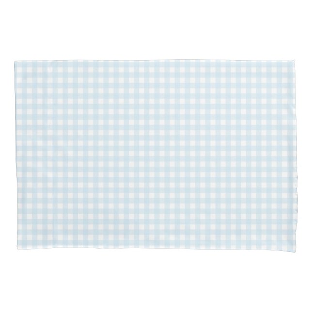 Faye Bright Blue Gingham Kissenbezug (Vorderseite)