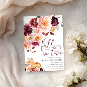 Faye Burgundy Fall in Liebe Herbstdusche Einladung