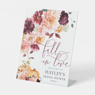 Faye Fall in Liebe Brautparty Begrüßungszeichen Sockelschild