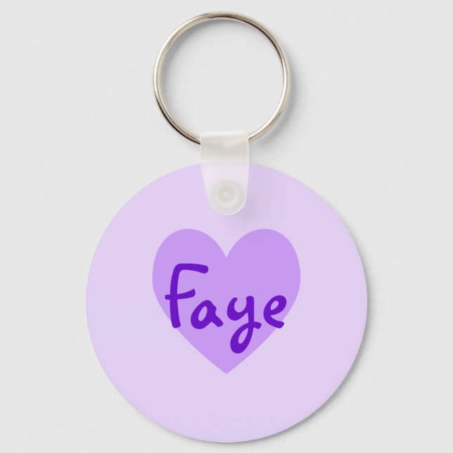 Faye in Lila Schlüsselanhänger (Vorderseite)