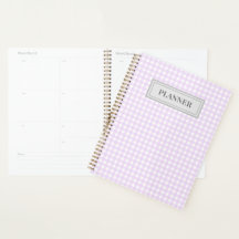 Faye & Lauren Pastel Lila Gingham Planner