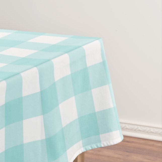 Faye und Lauren Aqua Kariert Tischdecke (Beispiel)