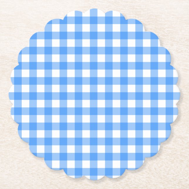 Faye und Lauren Blue2 Gingham Untersetzer (Vorderseite)