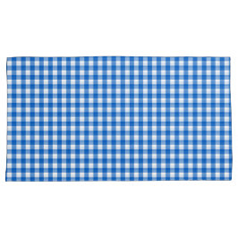 Faye und Lauren Blue Gingham Kissenbezug