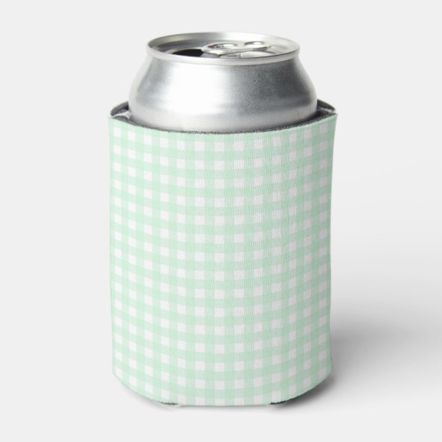 Faye und Lauren Bright Green Gingham Dosenkühler (Kanne Vorderseite)