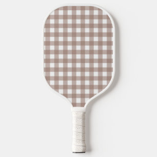 Faye und Lauren Brown Gingham Pickleball Schläger