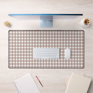 Faye und Lauren Brown Gingham Schreibtischunterlage