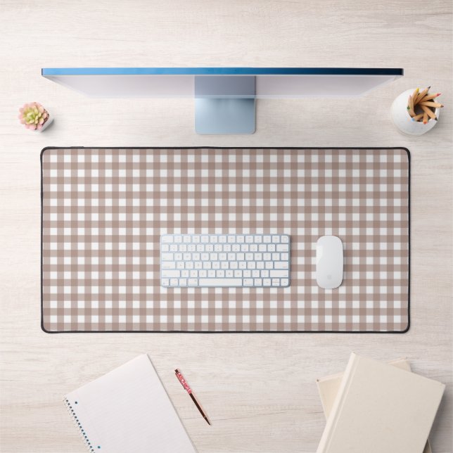 Faye und Lauren Brown Gingham Schreibtischunterlage (Büro 1)