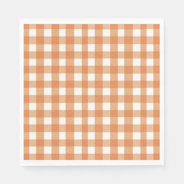 Faye und Lauren Brown Gingham Serviette (Vorderseite)