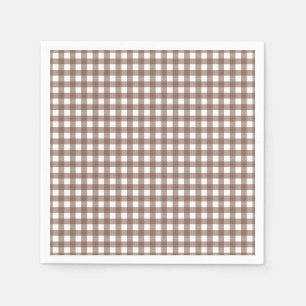 Faye und Lauren Brown Gingham Serviette