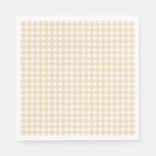 Faye und Lauren Fall Beige Gingham Serviette