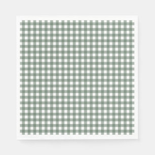 Faye und Lauren Fall Dark Green Gingham Serviette