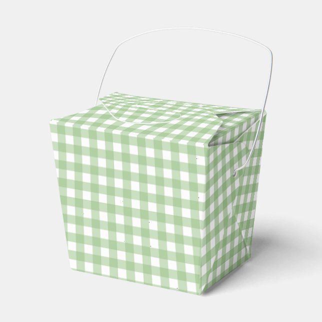 Faye und Lauren Green Classic Kariert Geschenkschachtel (Vorderseite)