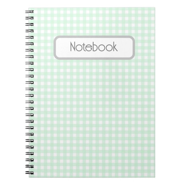 Faye und Lauren Green Gingham Notizblock (Vorderseite)