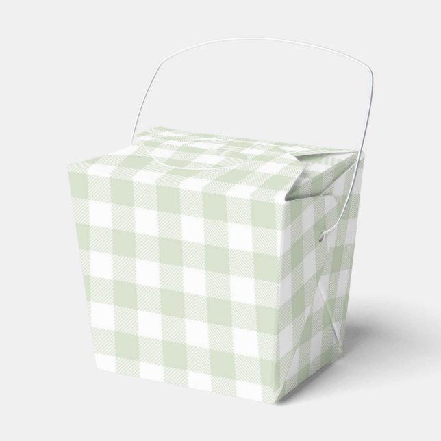 Faye und Lauren Green Kariert Geschenkschachtel (Vorderseite)
