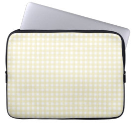 Faye und Lauren Lemon Yellow Gingham Laptopschutzhülle