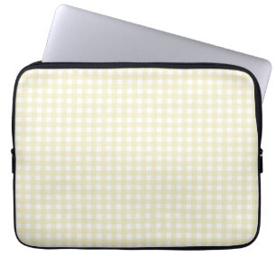 Faye und Lauren Lemon Yellow Gingham Laptopschutzhülle