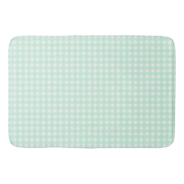 Faye und Lauren Light Green Gingham Badematte