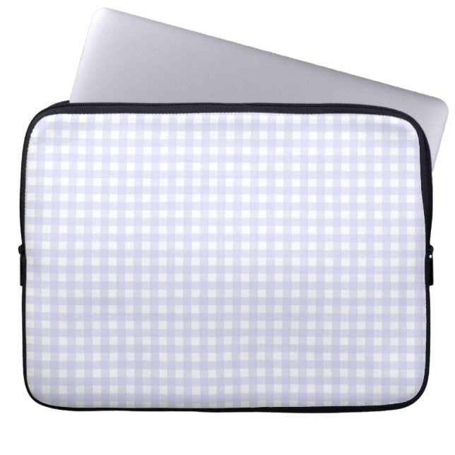 Faye und Lauren Lila Gingham Laptopschutzhülle (Vorderseite)