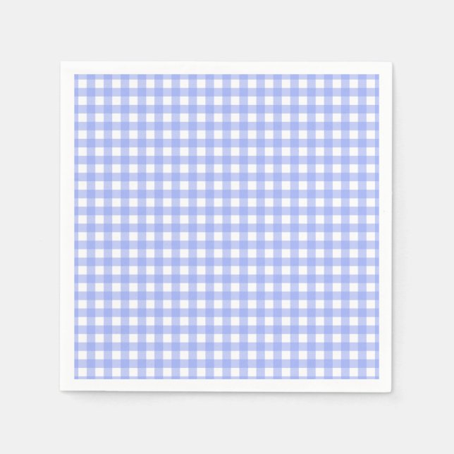 Faye und Lauren Lila Gingham Paper Napkins Serviette (Vorderseite)