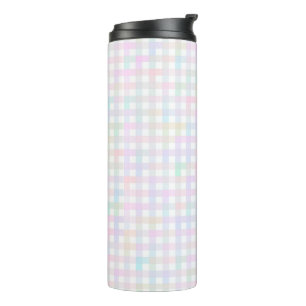 Faye und Lauren Multicolor Gingham Thermosbecher