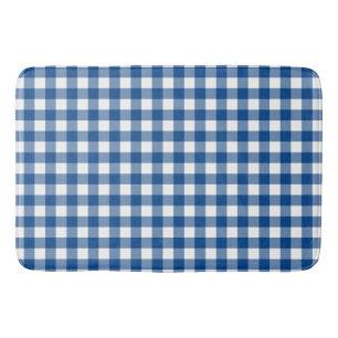 Faye und Lauren Navy Blue Kariert Badematte