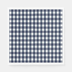 Faye und Lauren Navy Gingham Serviette