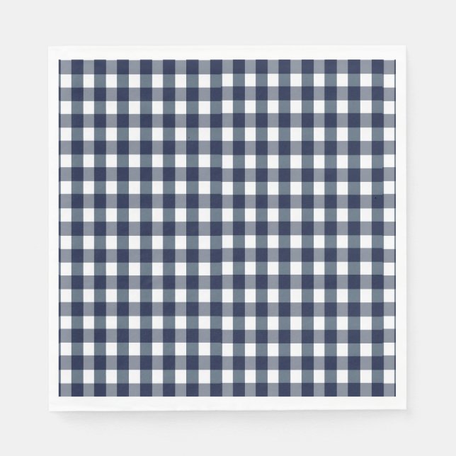 Faye und Lauren Navy Gingham Serviette (Vorderseite)