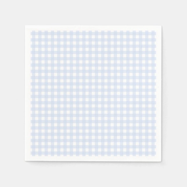 Faye und Lauren Pastel Blue Gingham Serviette (Vorderseite)
