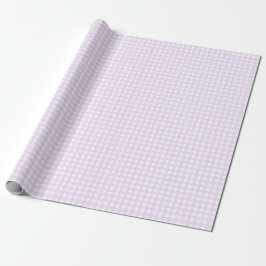 Faye und Lauren Pastel Lila Gingham Geschenkpapier