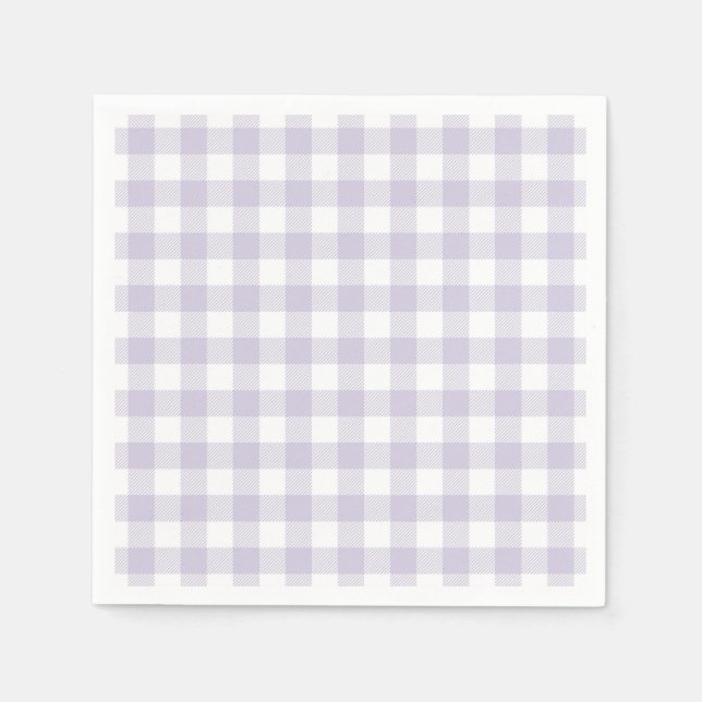 Faye und Lauren Pastel Lila Kariert Serviette (Vorderseite)