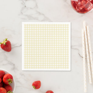 Faye und Lauren Pastel Yellow Gingham Serviette